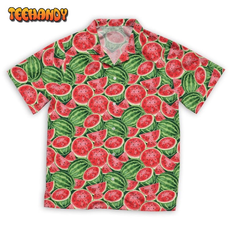 Watermelon Hawaiian Shirt, Aloha Hawaii Shirt, Fruit Pattern Beach Shirt For Him