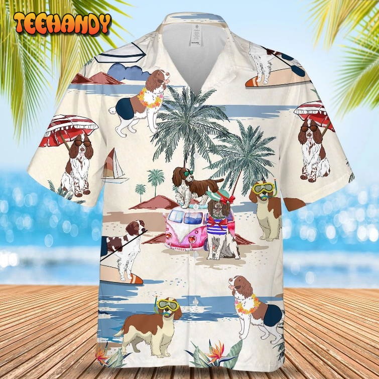 Welsh Springer Spaniel Summer Hawaiian Shirt Cool Aloha Beach Shirt For Summer