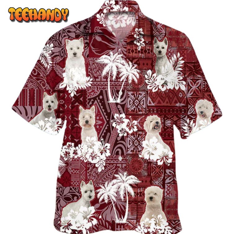 West Highland White Terrier Hawaiian Shirt, Kute Dog Hawaiian Shirts