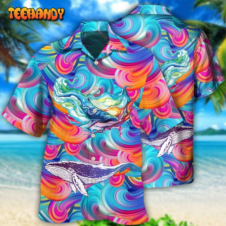 Whale Colorful Cool Hawaiian Shirt