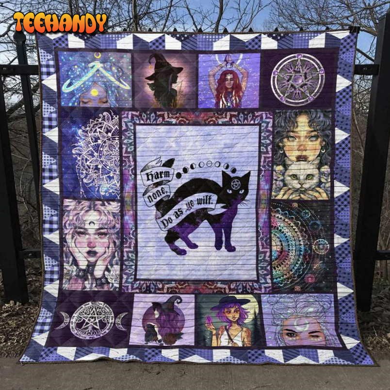 Wicca 3D Customized Quilt Blanket