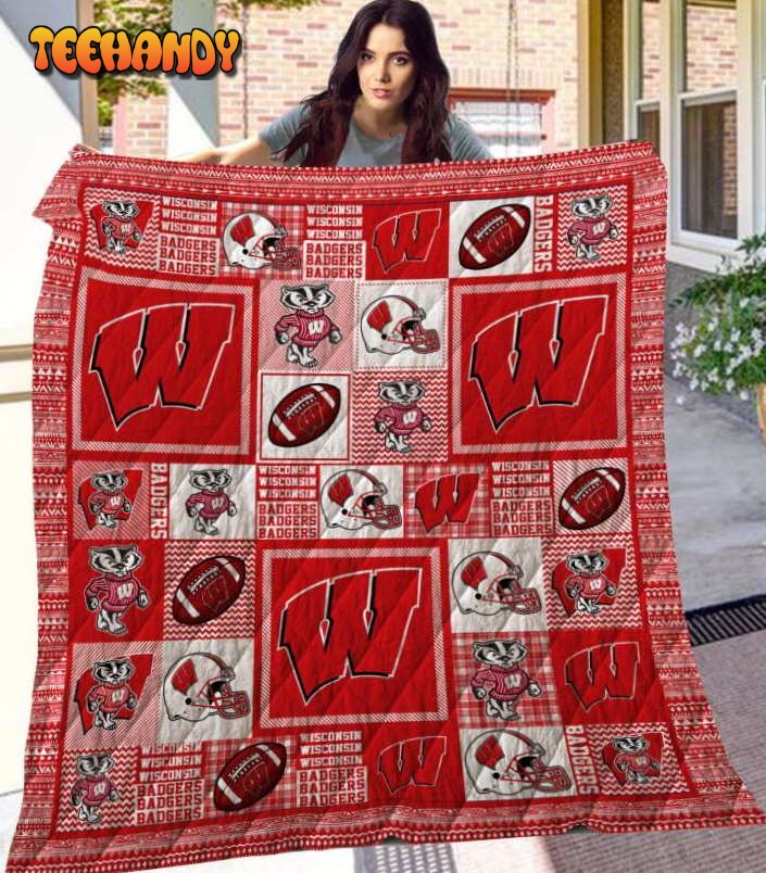 Wisconsin Badgers 3D Customized Quilt Blanket