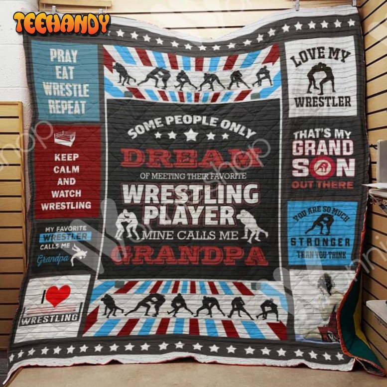 Wrestling Grandpa 3D Customized Quilt Blanket