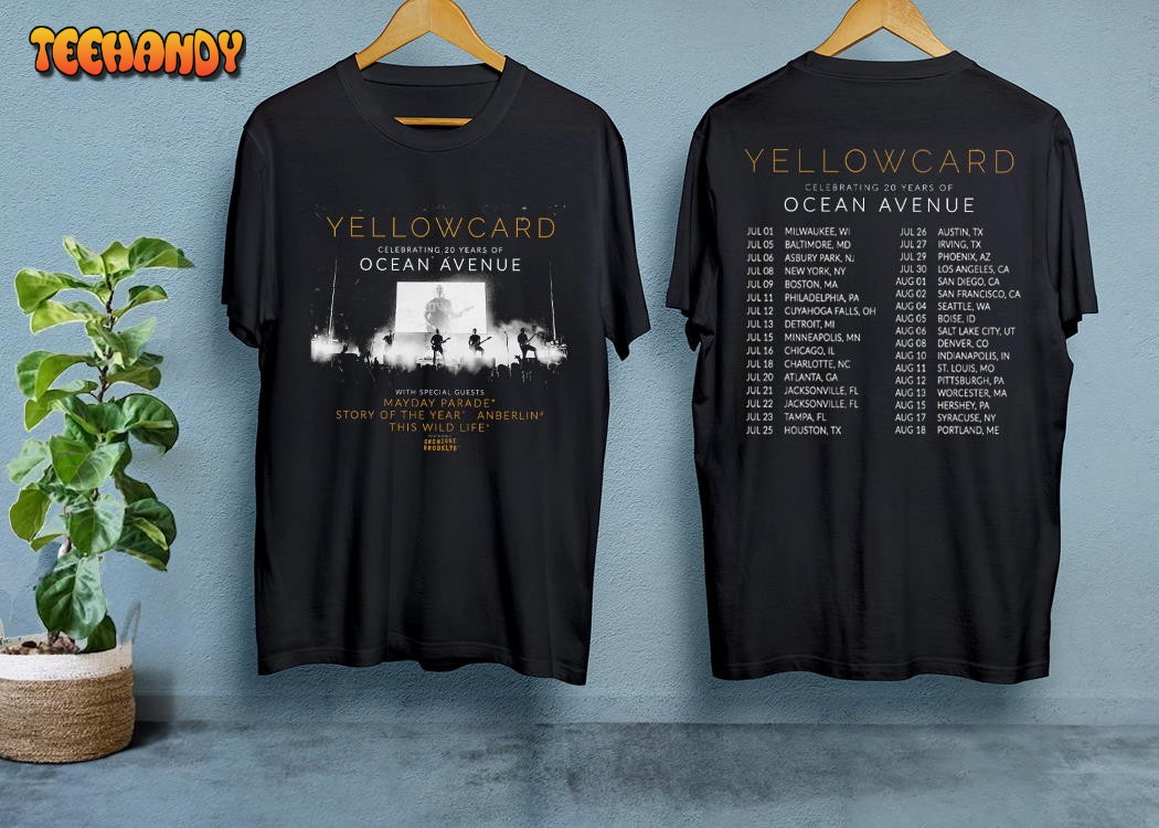 yellowcard tour shirt 2023