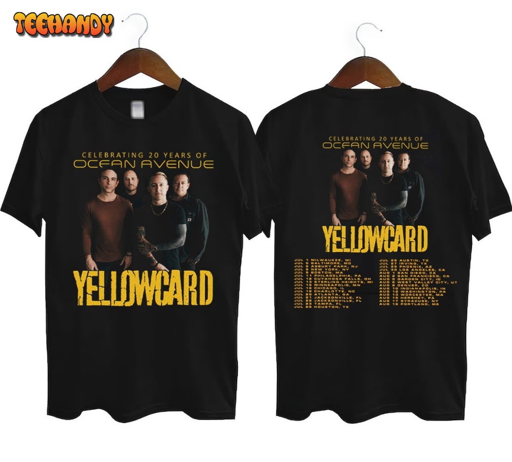 Yellowcard Celebrating 20 Years Of Ocean Avenue Double Side Shirt