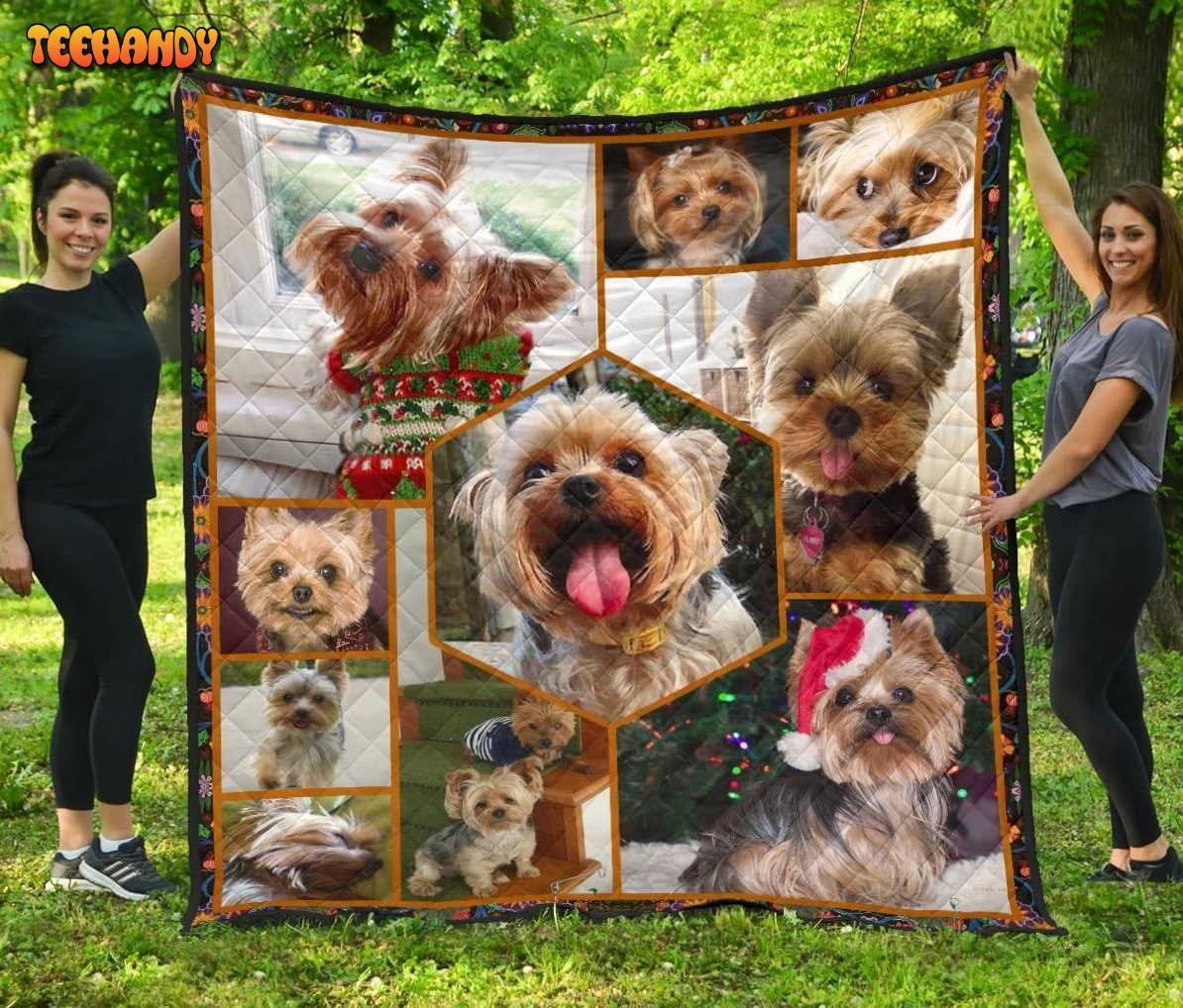 Yorkshire Terrier 3D  Quilt Blanket