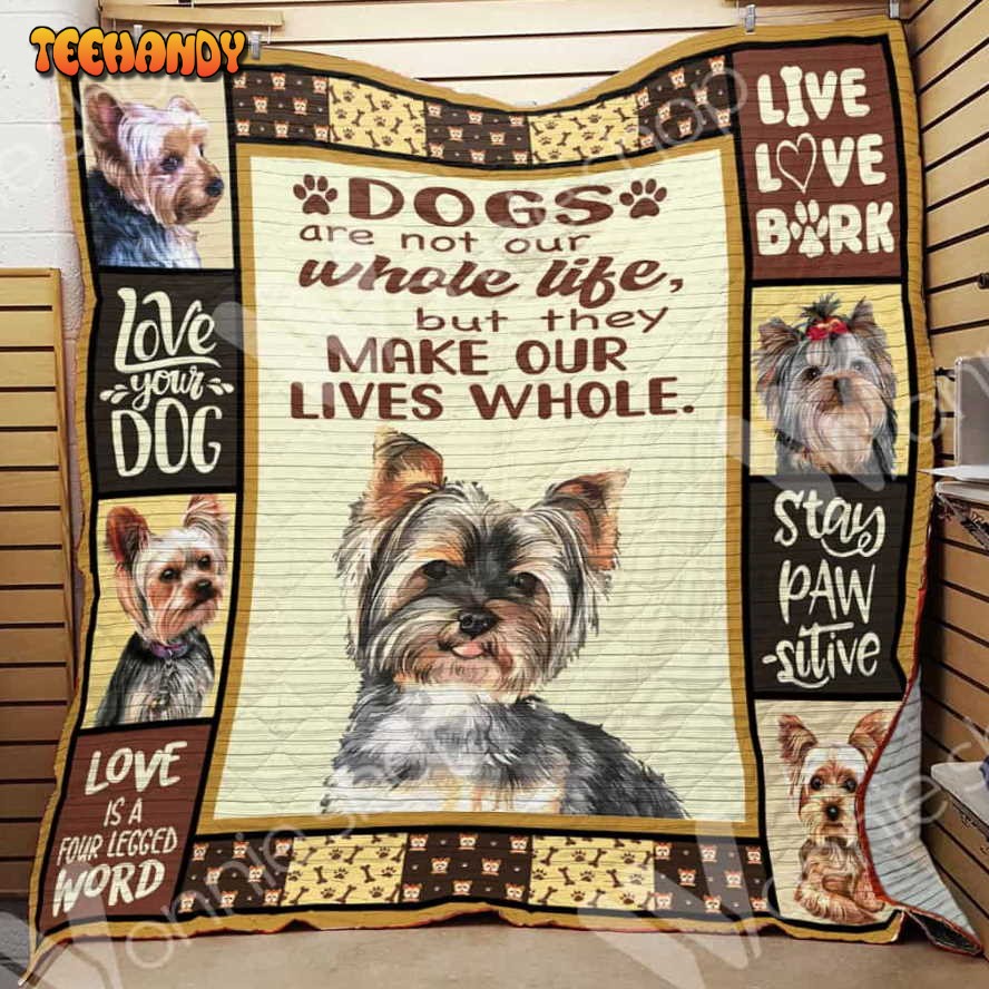 Yorkshire Terrier Whole Life 3D Quilt Blanket
