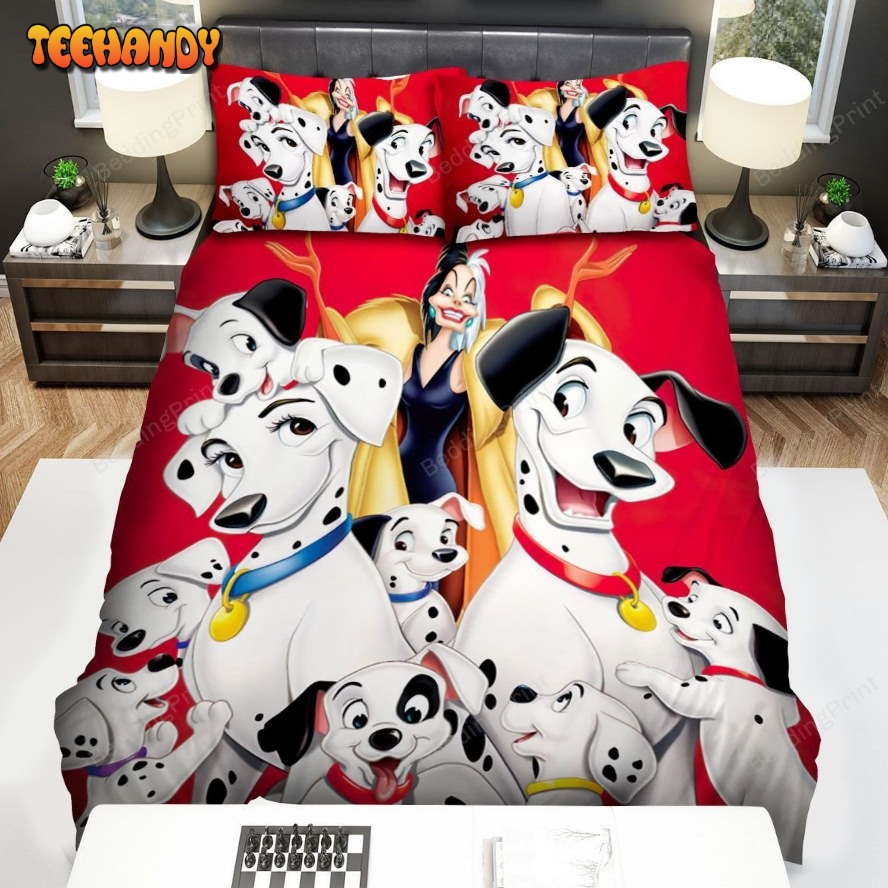 101 Dalmatians Movie Poster Bed Sheets Duvet Cover Bedding Sets