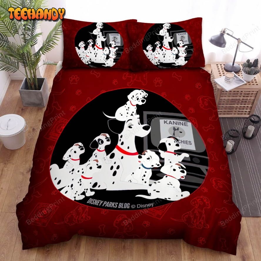 101 Dalmatians Red Pattern Bed Sheets Duvet Cover Bedding Sets