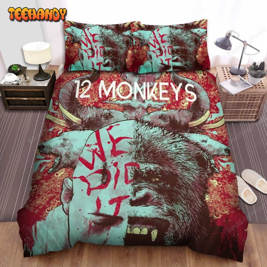 12 Monkeys (2015–2018) We Did It Movie Poster Bedding Sets