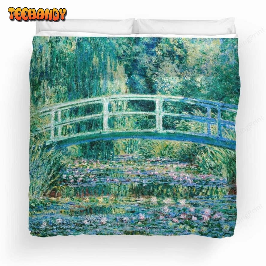 1899 Claude Monet Water Lilies And Japanese Bridge Fine Art Bedding Set