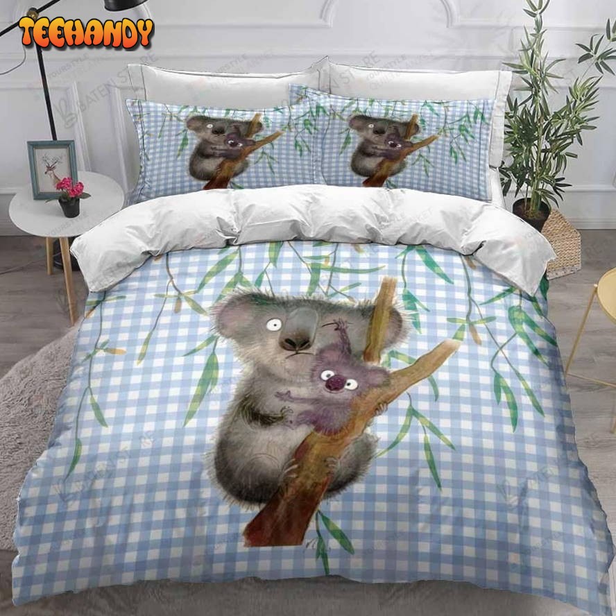 2020 Lovely Cartoon Koala Bed Sheets Duvet Cover Bedding Set