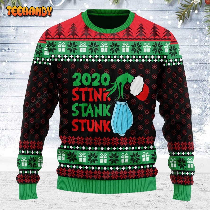 2020 Stink Stank Stunk The Grinch Ugly Christmas Sweater