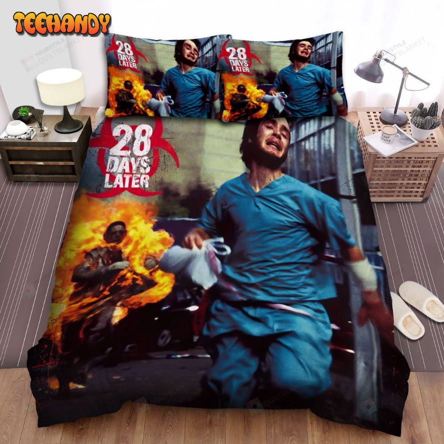 28 Days Later…Movie Fire Photo Spread Comforter Duvet Cover Bedding Sets