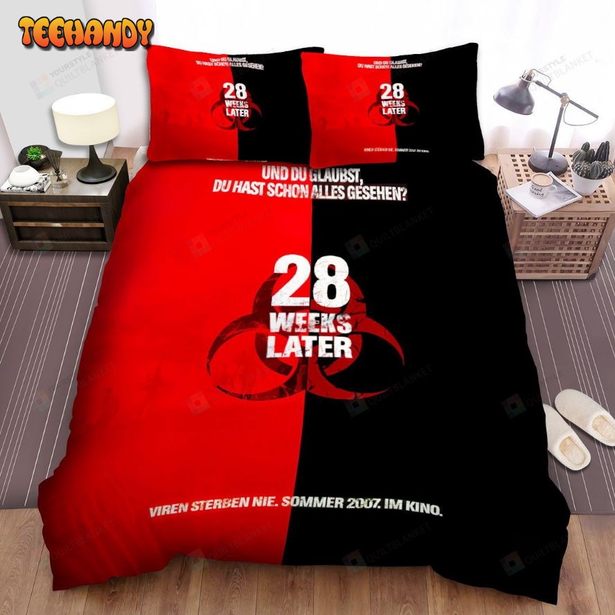 28 Weeks Later Movie Poster 4 Spread Comforter Duvet Cover Bedding Sets