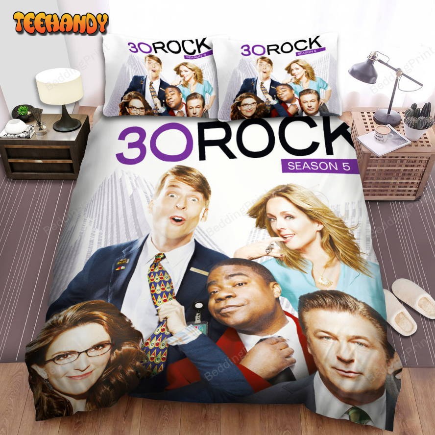 30 Rock (2006–2013) Season Five Movie Poster Bed Sheets Duvet Cover Bedding Sets