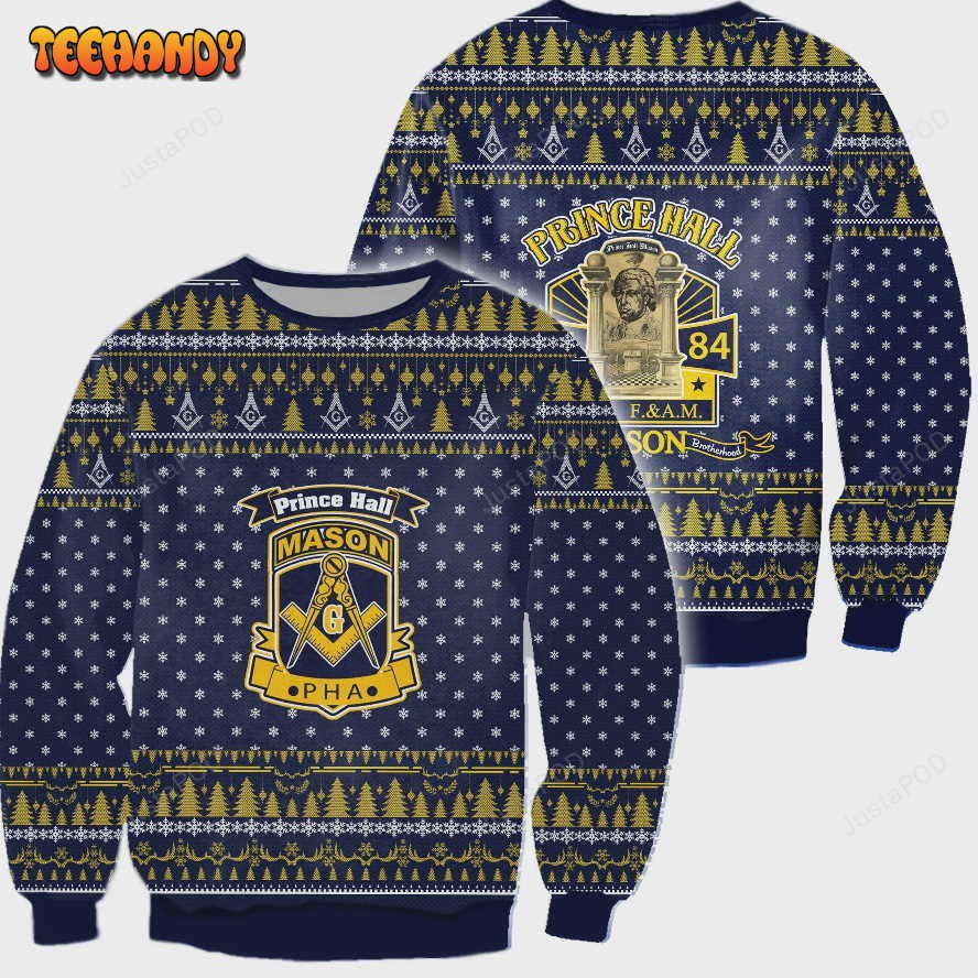 3D All Over Freemason Ugly Sweater, Ugly Sweater, Christmas Sweaters
