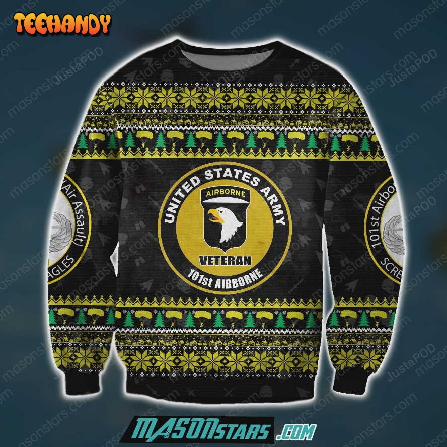 3D ALL OVER PRINT 101ST AIRBORNE DIVISION VETERAN UGLY SWEATER