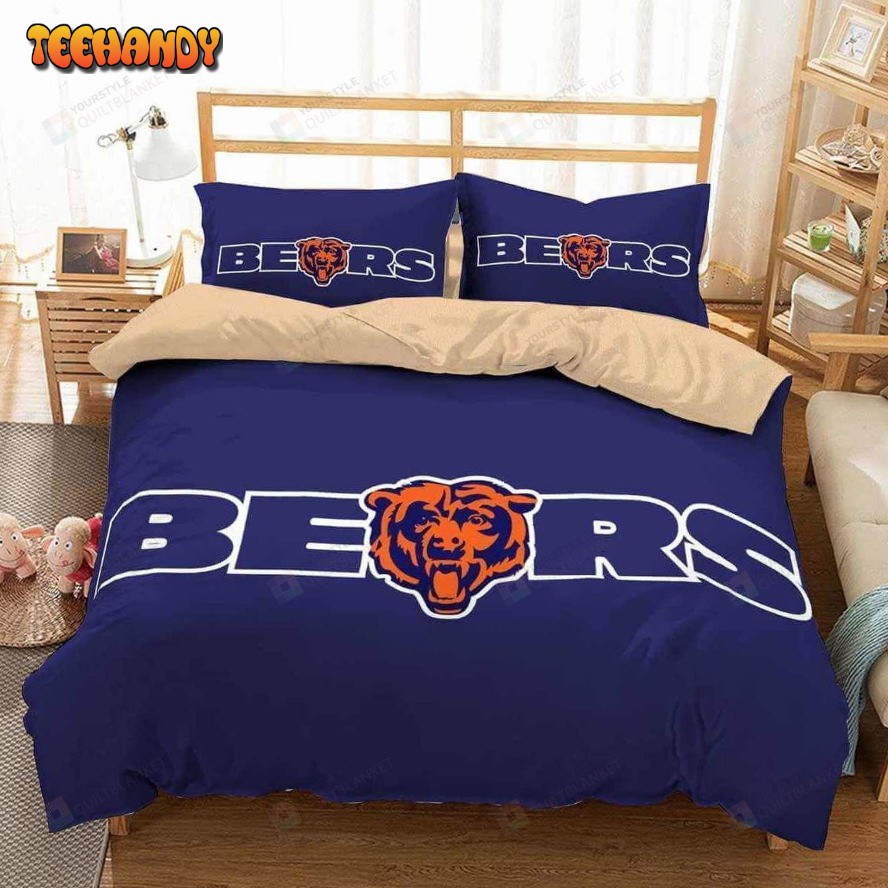 3d Chicago Bears Duvet Cover Bedding Set