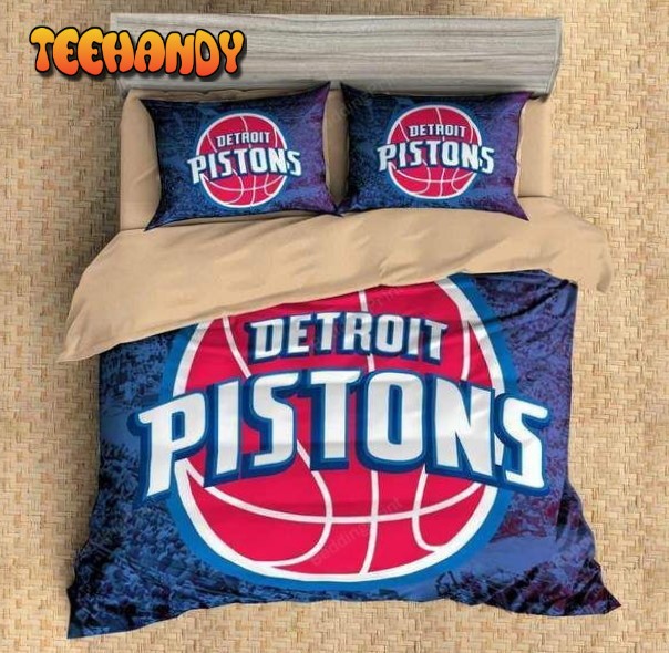 3d Customize Detroit Pistons Bedding Set Duvet Cover