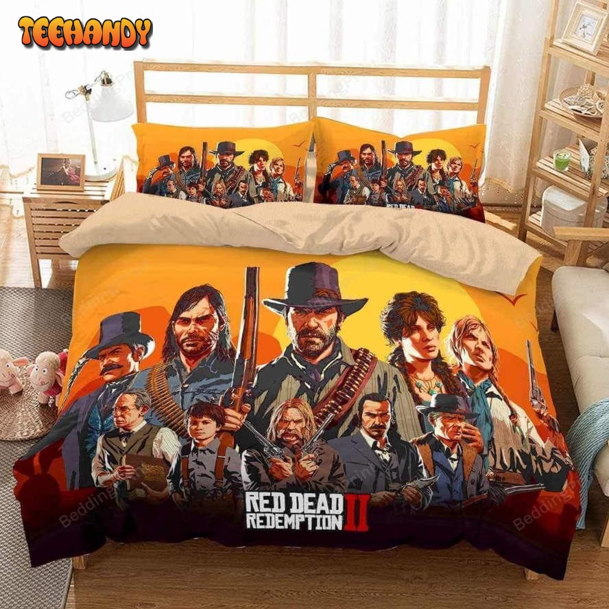 3d Customize Red Dead Redemption 2 Duvet Cover Bedding Set 1