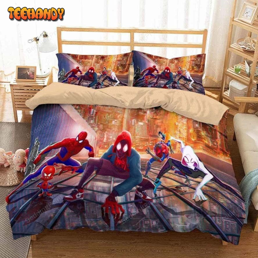 3d Customize Spider-Man Into The Spider-Verse Duvet Cover Bedding Set 1