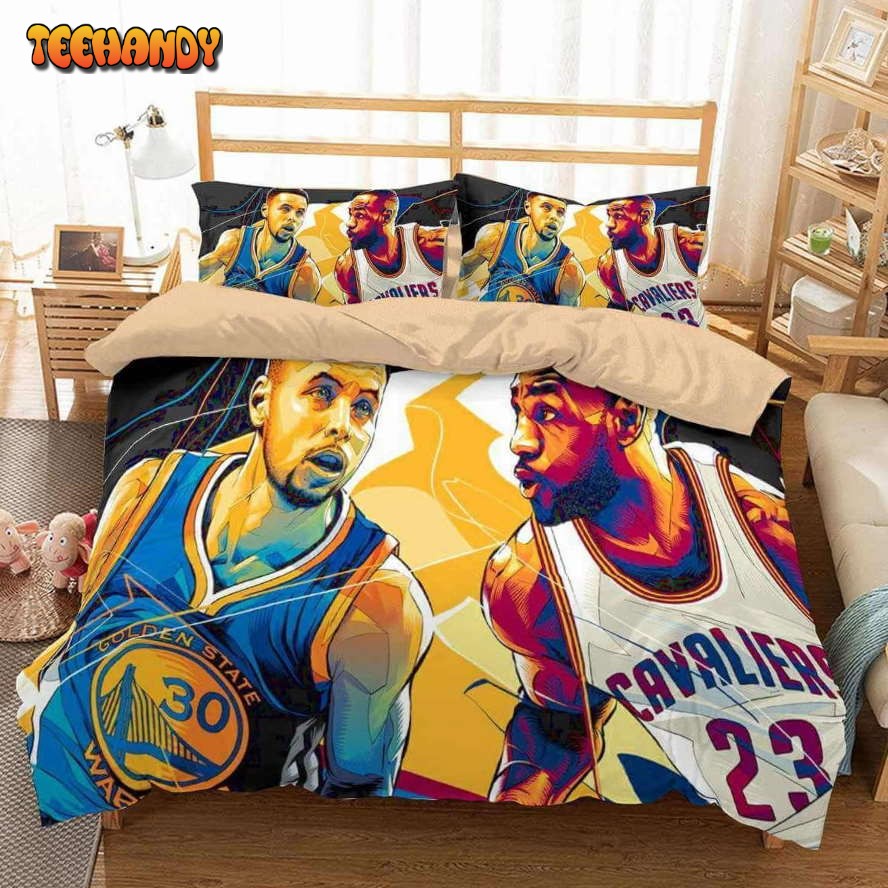 3D Customize Stephen Curry Vs Lebron James Customized Bedding Set