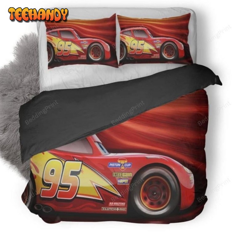 3d Disney Cars Lightning Mcqueen Bedding Set