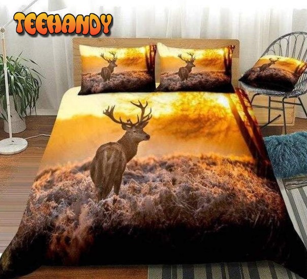 3d Elk In Sunrise Bed Sheets Duvet Cover Bedding Sets