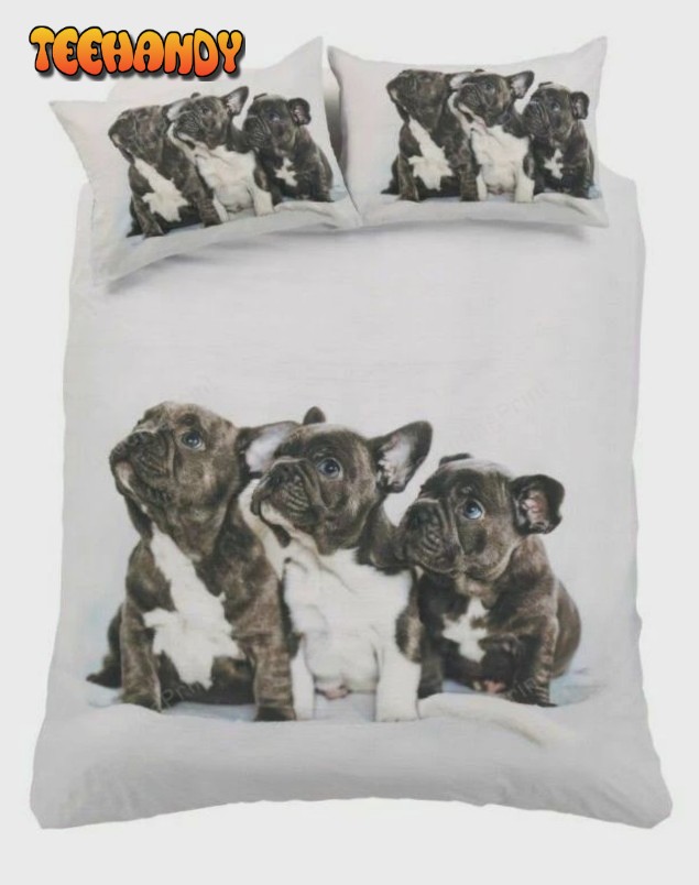 3D Frenchie French Bull Dog Bed Sheets Duvet Cover Bedding Sets