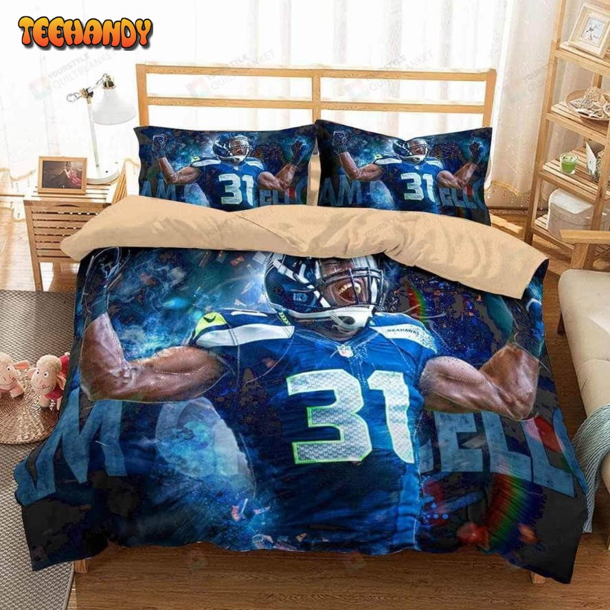 3d Kam Chancellor Seattle Seahawks Duvet Cover Bedding Set