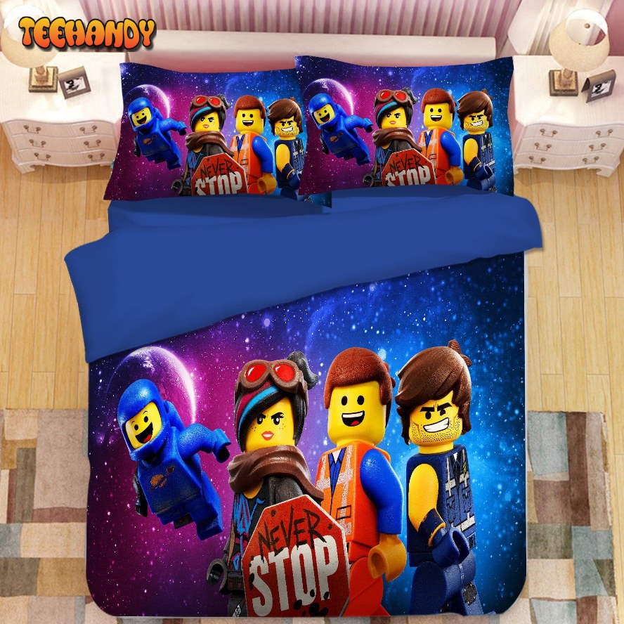 3d Lego Movie Characters In Space Bedding Set For Fans