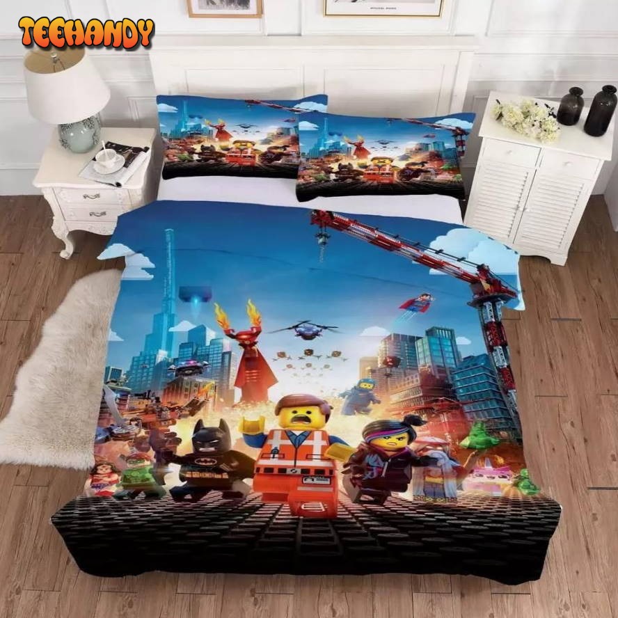 3d Lego Movie Heroes Bedding Set Duvet Cover Pillow Cases