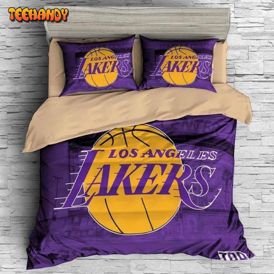 3d Los Angeles Lakers Duvet Cover Bedding Set 2