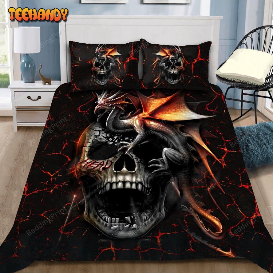 3d Love Dragon Skull Bedding Set Qb06162003