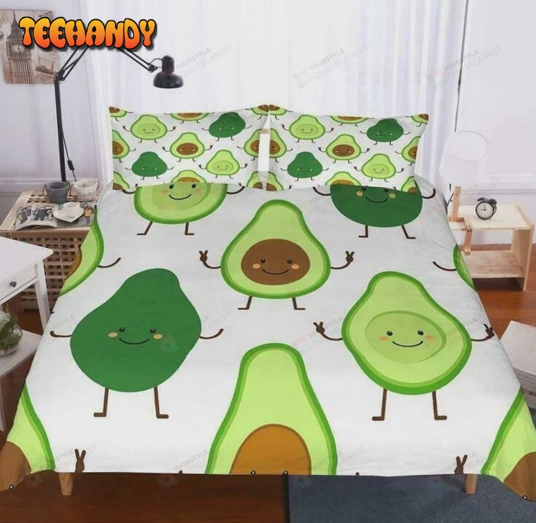 3d Lovely Cartoon Avocado Bedding Set