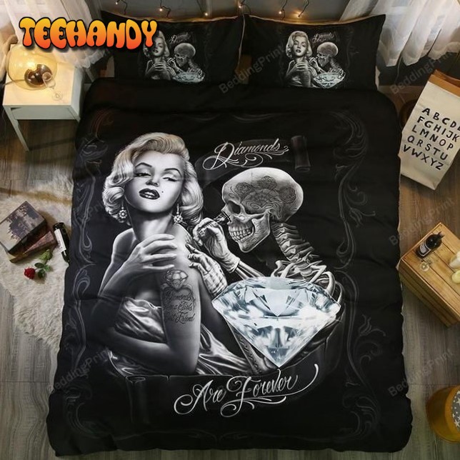 3D Marilyn Monroe Skull Bed Sheets Duvet Cover Bedding Sets