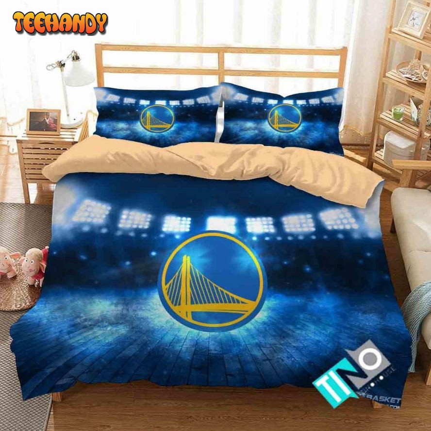 3d Nba Golden State Warriors Logo Bedding Set Duvet Cover  Pillow Cases