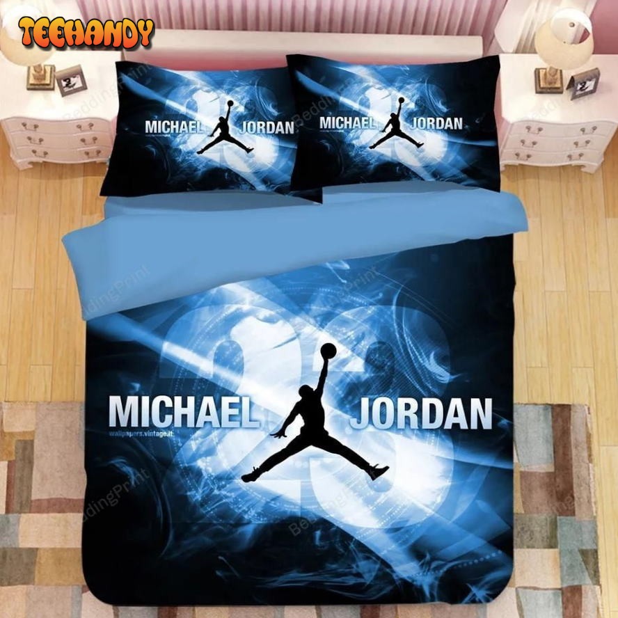 3d Nba Michael Jordan 23 Basketball Duvet Cover Bedding Set For Fans