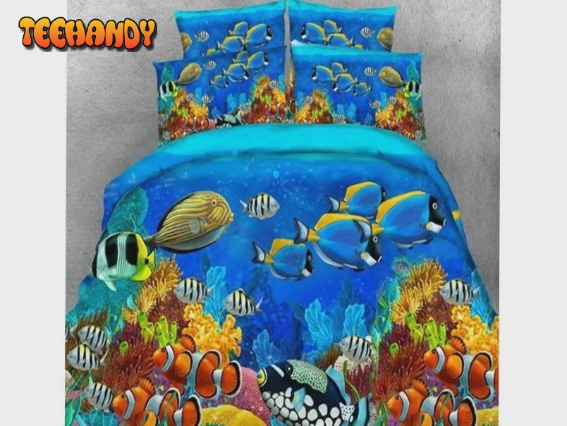 3D Ocean Life – Colorful Sea Fish Bed Sheets Duvet Cover Bedding Sets