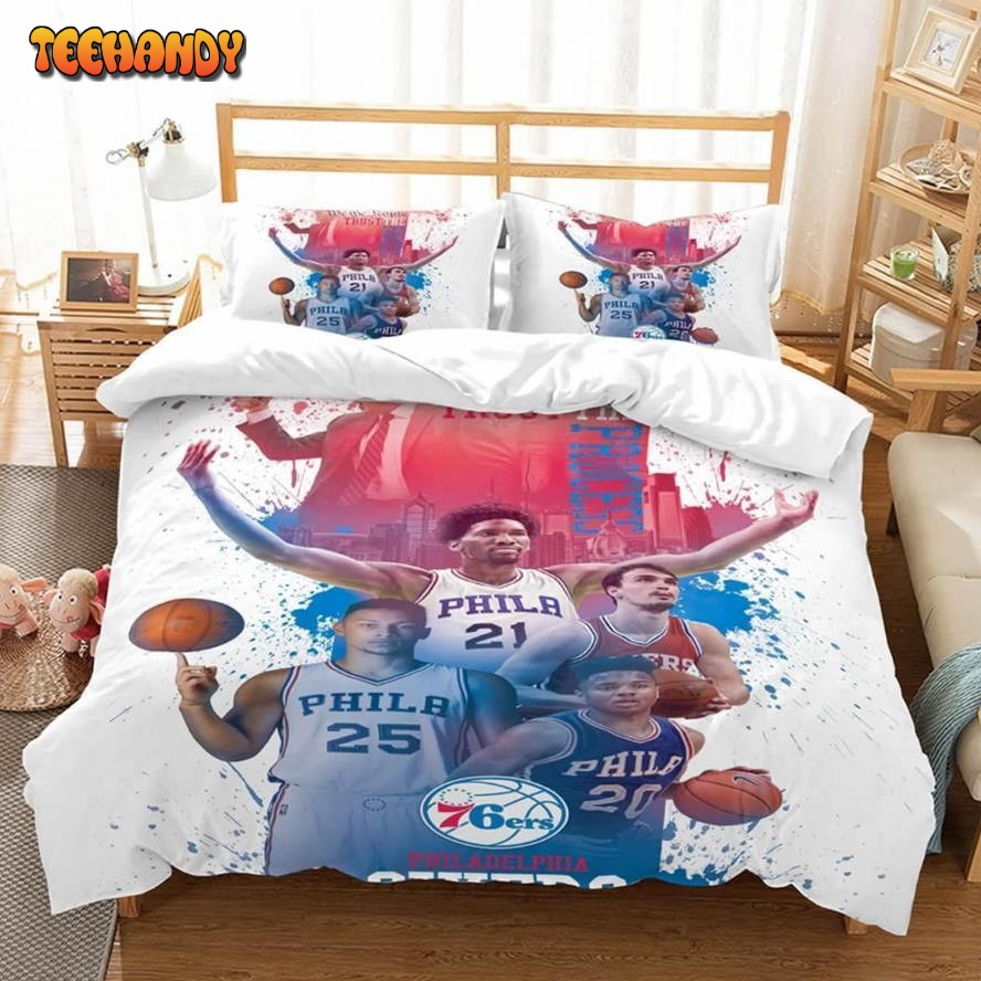 3d Philadelphia 76ers Et Duvet Cover Bedding Set