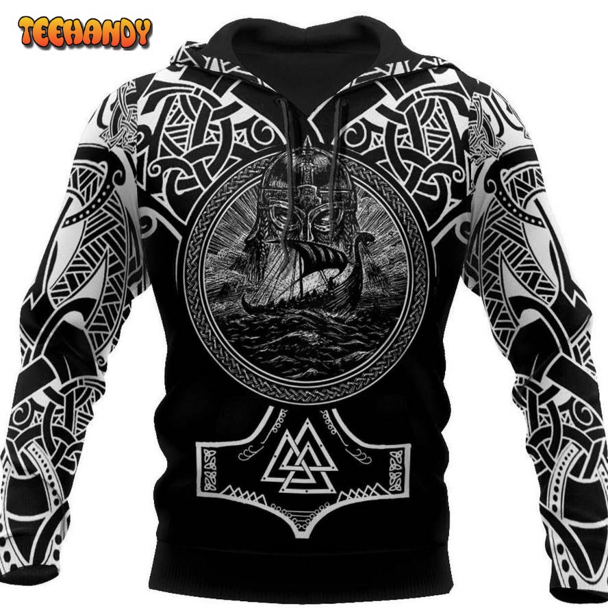 3D Printed Viking Ship Clothes Hoodie Art All Over Print 3D Hoodie 3D