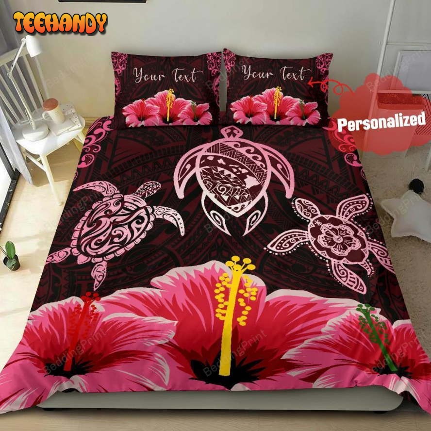 3d Sea Turtle Hibiscus Bed Sheets Duvet Cover Bedding Sets