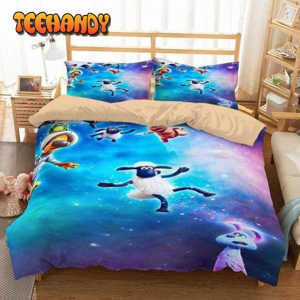 3D Shaun The Sheep Galaxy Duvet Cover Bedding Set