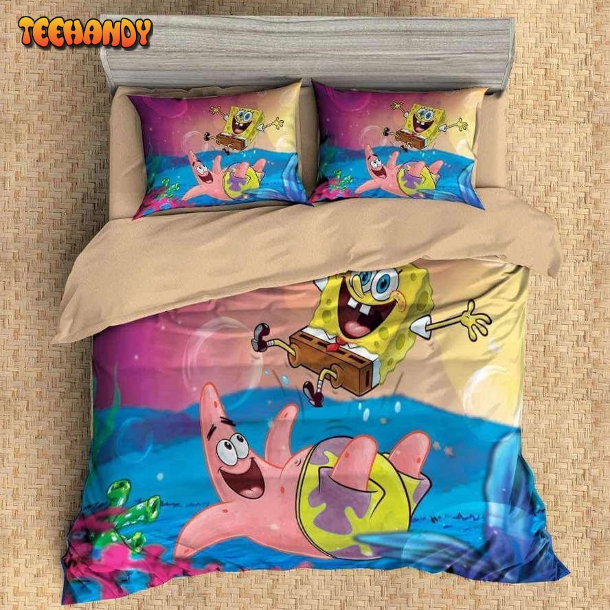 3d Spongebob Squarepants Duvet Cover Bedding Set 2