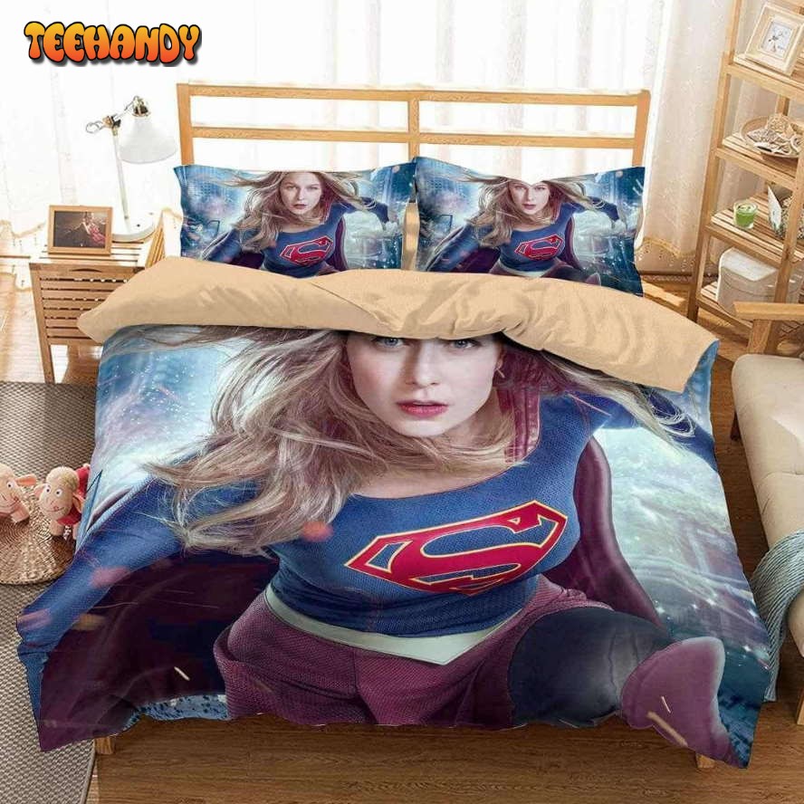 3d Supergirl Duvet Cover Bedding Set 1