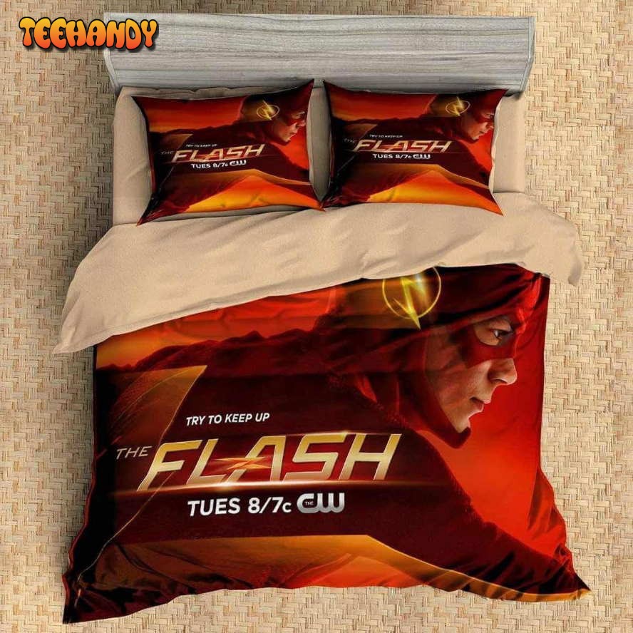 3d The Flash Barry Allen Bedding Set