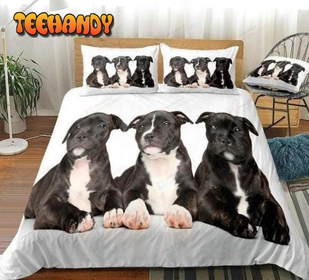 3d Three Black Dogs Bed Sheets Duvet Cover Bedding Sets