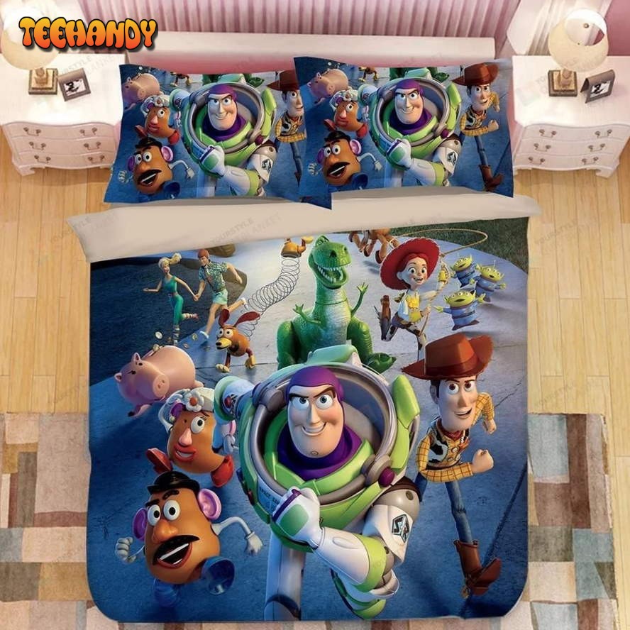3d Toy Story Characters On The Road Bedding Set