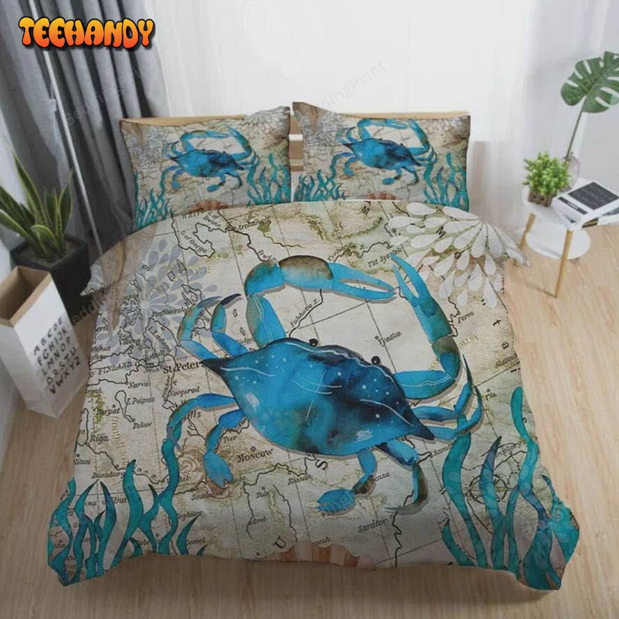 3D Vintage Crab Bed Sheets Duvet Cover Bedding Sets